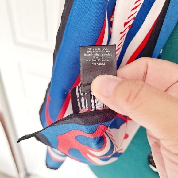 The Limited Red Blue White Anchor Nautical Cruise Polyester Long Wrap Scarf - Picture 6 of 6